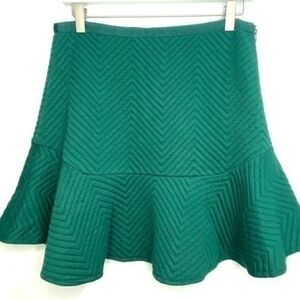 Revolve Line & Dot Daria Size L Green quilted skirt NWT 305B7